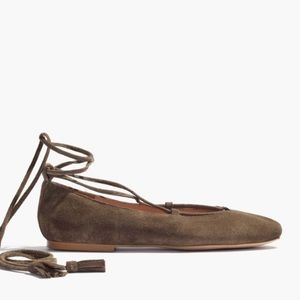 Madewell suede lace up flats